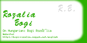 rozalia bogi business card